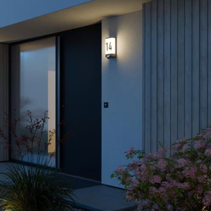 Steinel 094263 - Hausnummernleuchte mit Sensor 1xE27/15W/230V L 14 S IP44