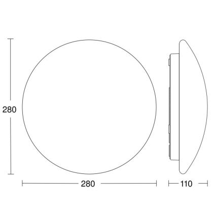 STEINEL 56032 - LED-Badezimmerleuchte mit Sensor RS PRO LED/9,5W/230V IP54