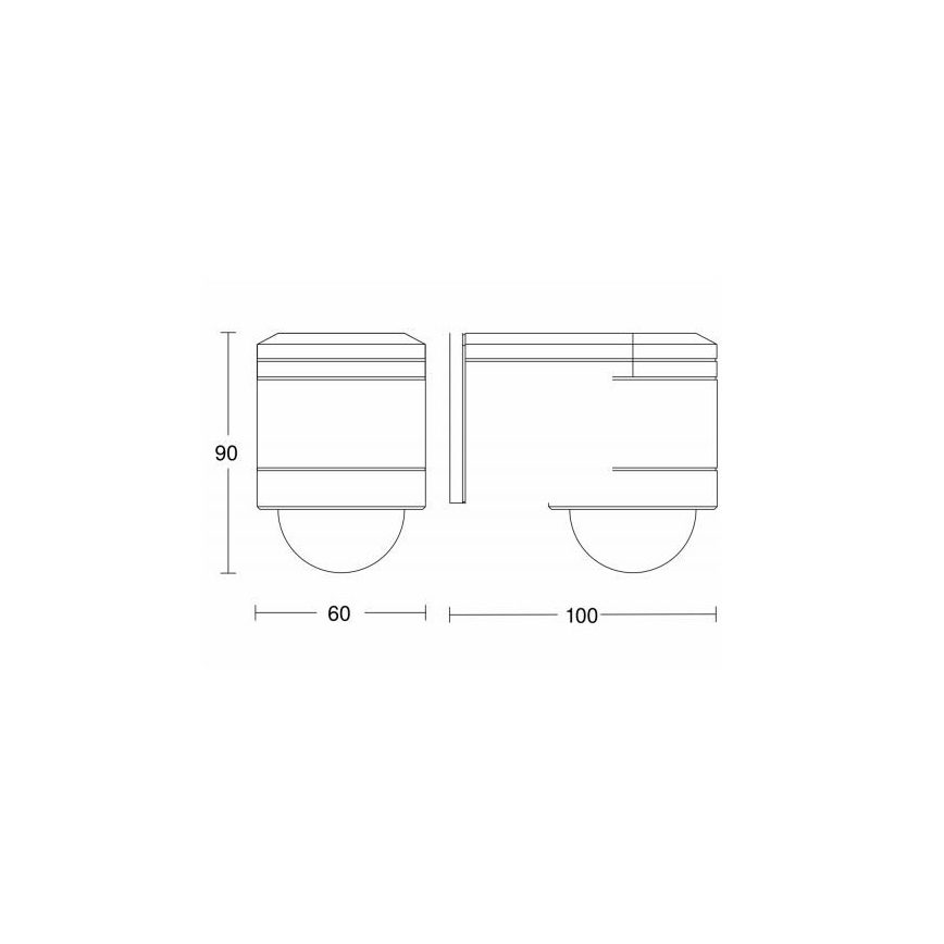 STEINEL 602710 - Infrarot-Wandsensor für den Außenbereich IS240 anthrazit IP54
