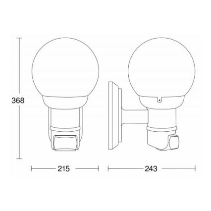 STEINEL 634315 - L 560 S weiß Sensor-Wandleuchte für Außen