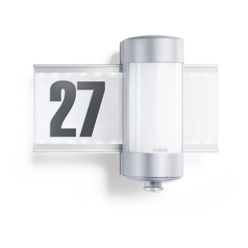 STEINEL 647810 - L 270 S Aluminium-Sensorleuchte für die Beleuchtung der Hausnummer 2xG9/40W/230V IP44