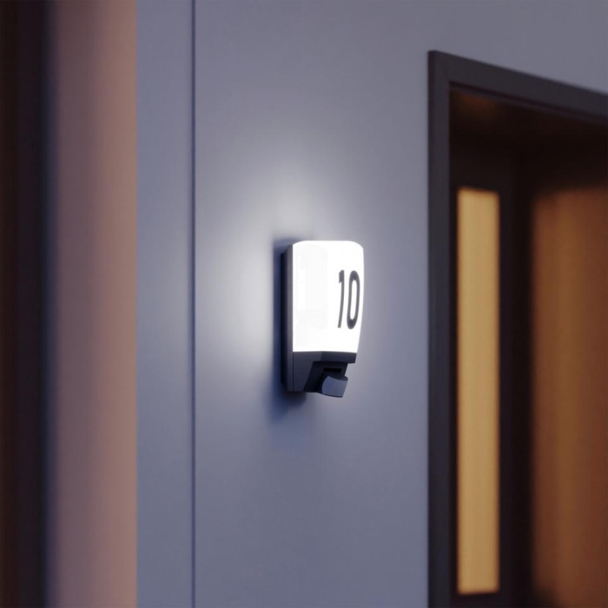 STEINEL 650513 - L1 weiße Lampe mit Sensor für Außenbereich