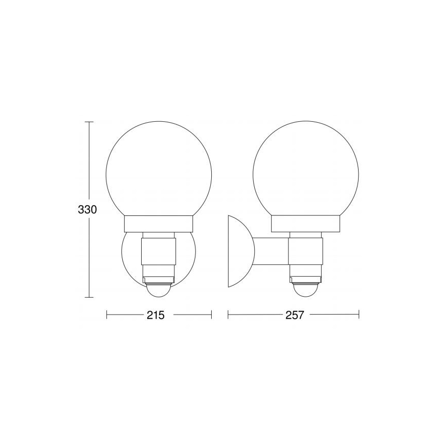 Steinel 657413 - Außensensor-Leuchte L 115 S 1xE27/60W/230V IP44