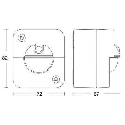 STEINEL 66048 - Infrarot-Sensor für den Außenbereich IR 180 AP 180° IP54 weiß