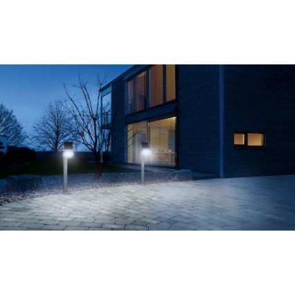 STEINEL 671211 - Solar-LED-Reflektor mit Sensor GL-S 0,5 W / LED Silber