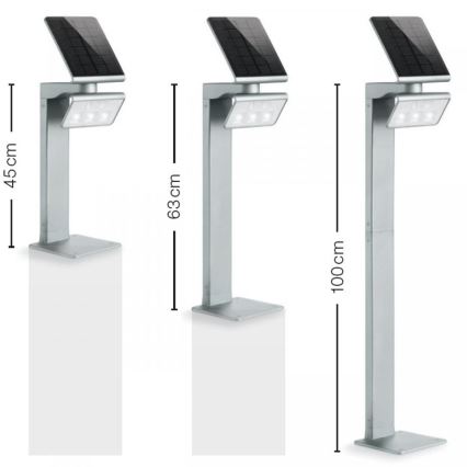 STEINEL 671211 - Solar-LED-Reflektor mit Sensor GL-S 0,5 W / LED Silber