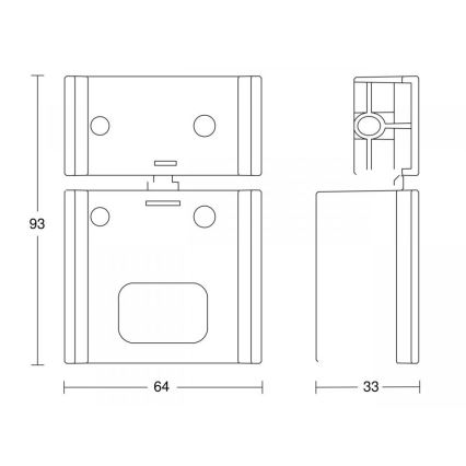 STEINEL 85131 - Eckwandhalter IS ECO schwarz