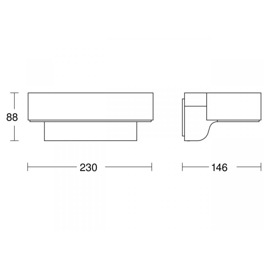 STEINEL 87555 - LED Außenwandleuchte mit Sensor L 800 SC LED/7,5W/230V IP44 silber
