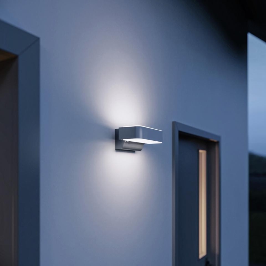 STEINEL 87562 - LED-Outdoor-Wandleuchte mit Sensor L 810 SC LED/9,8W/230V IP44 silbern