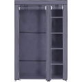 Stoff-Kleiderschrank mit Regalböden und Kleiderstange MATIS 110x175 cm grau
