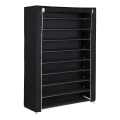 Stoffschrank mit Regalen MATIS 100x162 cm schwarz