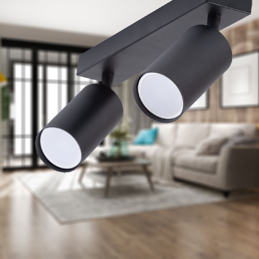 Strahler 2xGU10/35W/230V schwarz