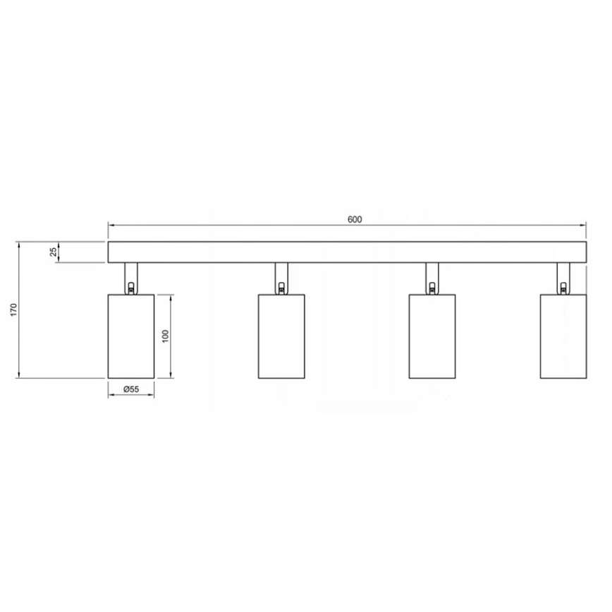 Strahler 4xGU10/35W/230V weiß