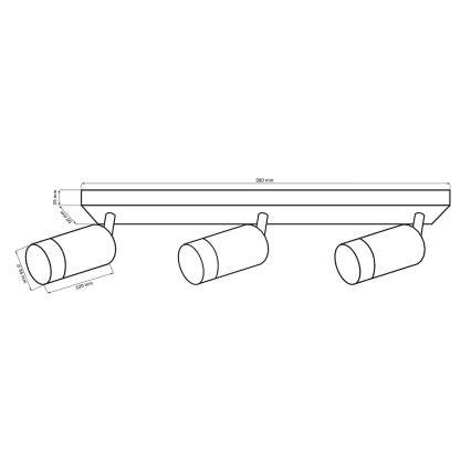 Strahler ARRAS 3xGU10/10W/230V weiß