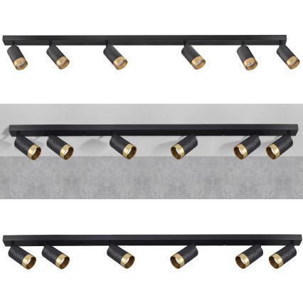 Strahler ARRAS 6xGU10/10W/230V schwarz
