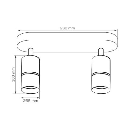 Strahler BAMBOO 2xGU10/10W/230V weiß