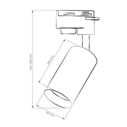 Strahler für Schienensystem MARIBEL 1xGU10/10W/230V weiß