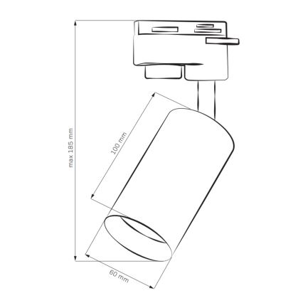 Strahler für Schienensystem MARIBEL 3xGU10/10W/230V +1 m Schienensystem weiß