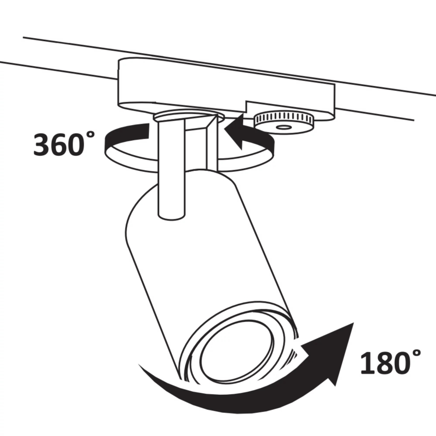 Strahler für Schienensystem MINOR 1xGU10/10W/230V schwarz