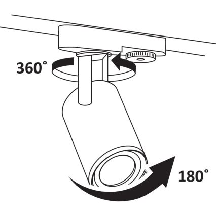 Strahler für Schienensystem MINOR 3xGU10/10W/230V + 1 m Schienensystem weiß