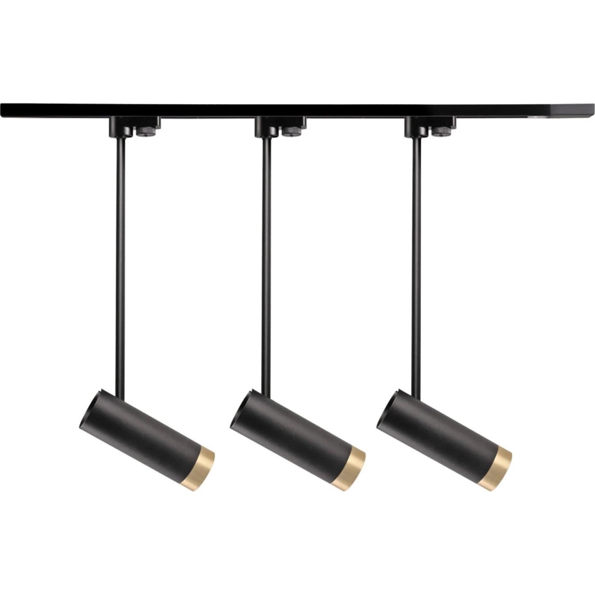 Strahler für Schienensystem PORTO 3xGU10/10W/230V + 1 m Schienensystem schwarz