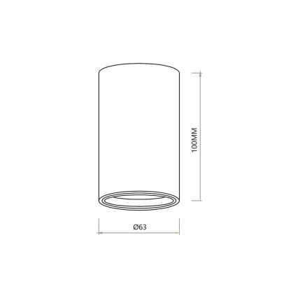 Strahler GENESIS 1xGU10/8W/230V 10 cm golden