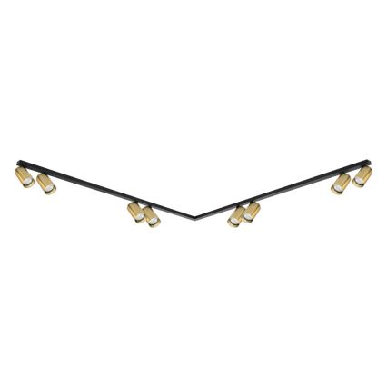 Strahler HERO SPOT 8xGU10/9W/230V schwarz/golden