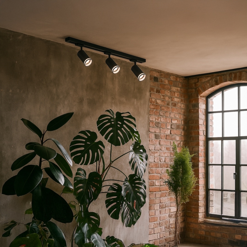 Strahler im Schienensystem PIPE 3xGU10/10W/230V schwarz