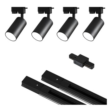 Strahler in Schienensystem 4xGU10/25W/230V schwarz