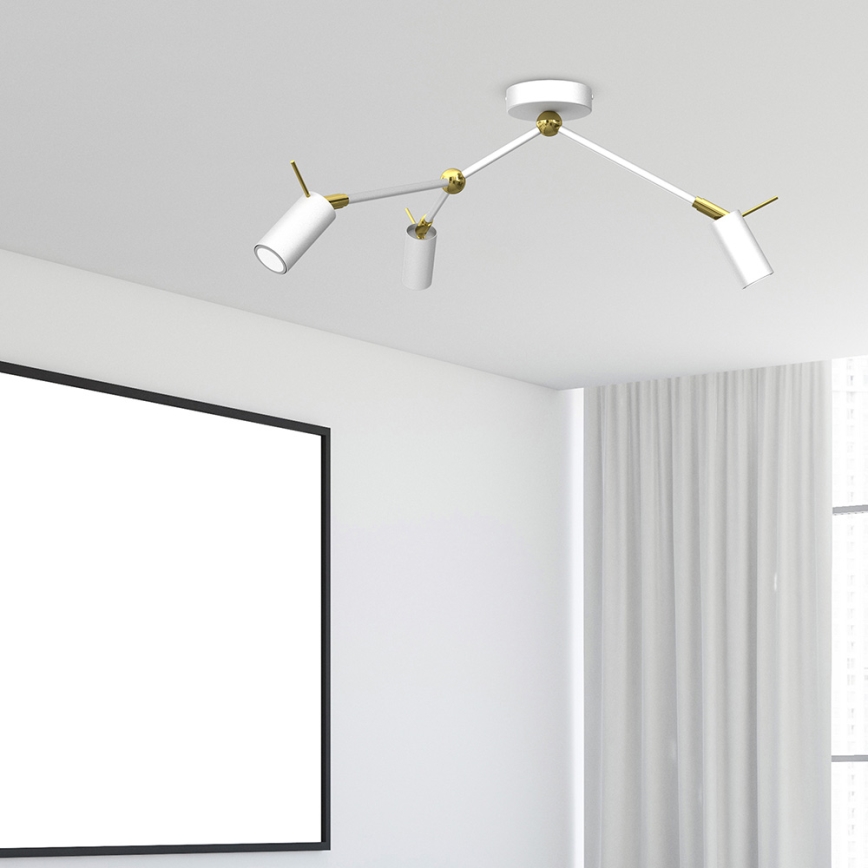 Strahler IRIS 3xGU10/MR11/40W/230V weiß/gold