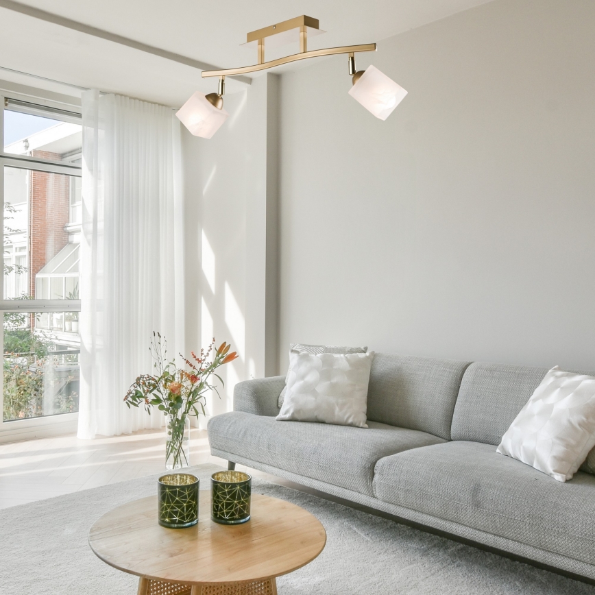 Strahler KLARA 2xE14/40W/230V golden