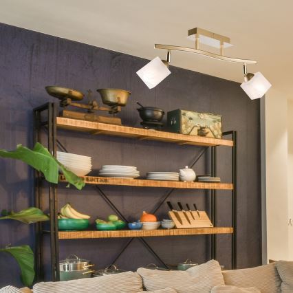 Strahler KLARA 2xE14/40W/230V golden