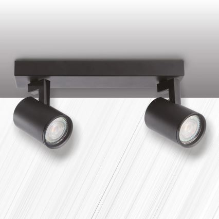 Strahler LYNX 2xGU10/10W/230V schwarz