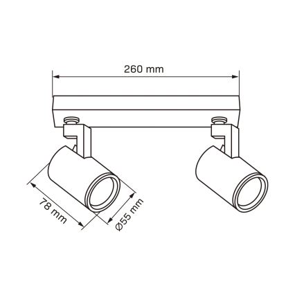 Strahler LYNX 2xGU10/10W/230V weiß