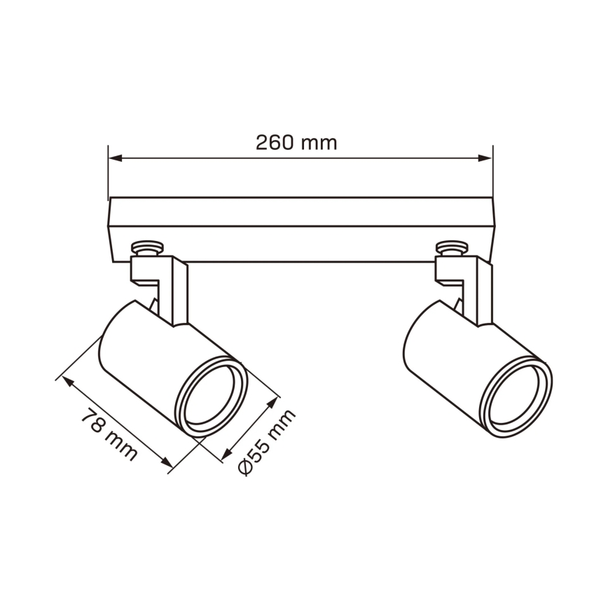 Strahler LYNX 2xGU10/10W/230V weiß