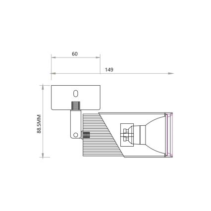 Strahler NEO 1xGU10/8W/230V schwarz/golden