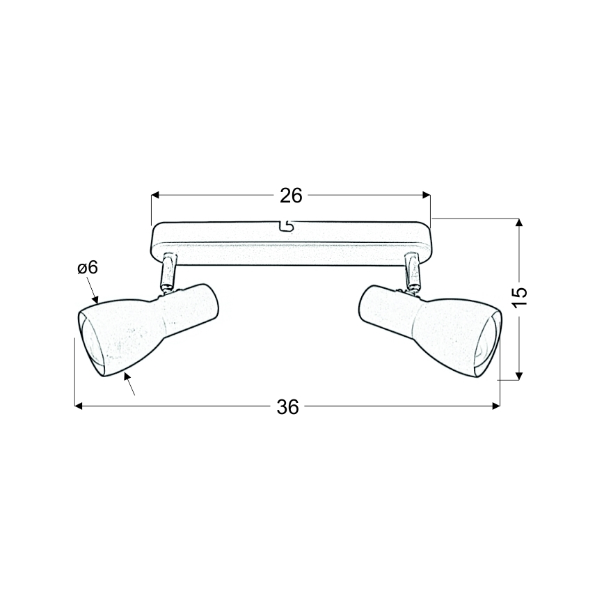 Strahler PICARDO 2xE14/40W/230V türkisfarben