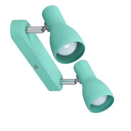 Strahler PICARDO 2xE14/40W/230V türkisfarben