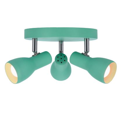 Strahler PICARDO 3xE14/40W/230V türkisfarben