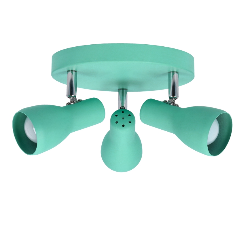 Strahler PICARDO 3xE14/40W/230V türkisfarben