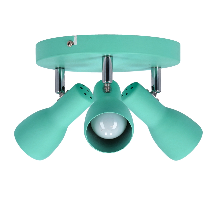 Strahler PICARDO 3xE14/40W/230V türkisfarben