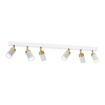 Strahler RENO 6xGU10/60W/230V weiß/gold