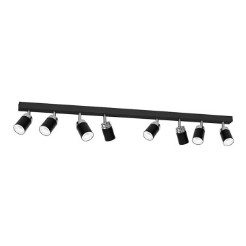 Strahler RENO 8xGU10/60W/230V schwarz/glänzendes Chrom