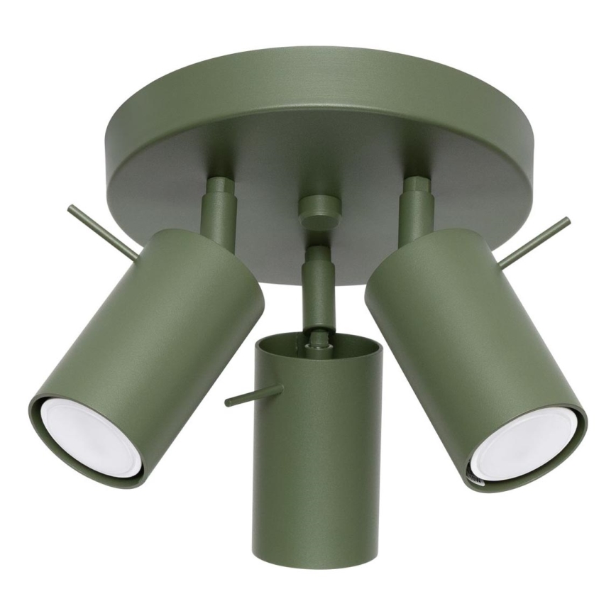 Strahler RING 3xGU10/10W/230V grün