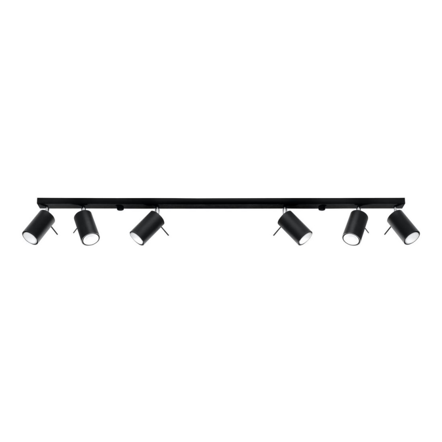 Strahler RING 6L 6xGU10/10W/230V schwarz