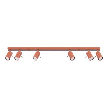 Strahler RING 6xGU10/10W/230V rot