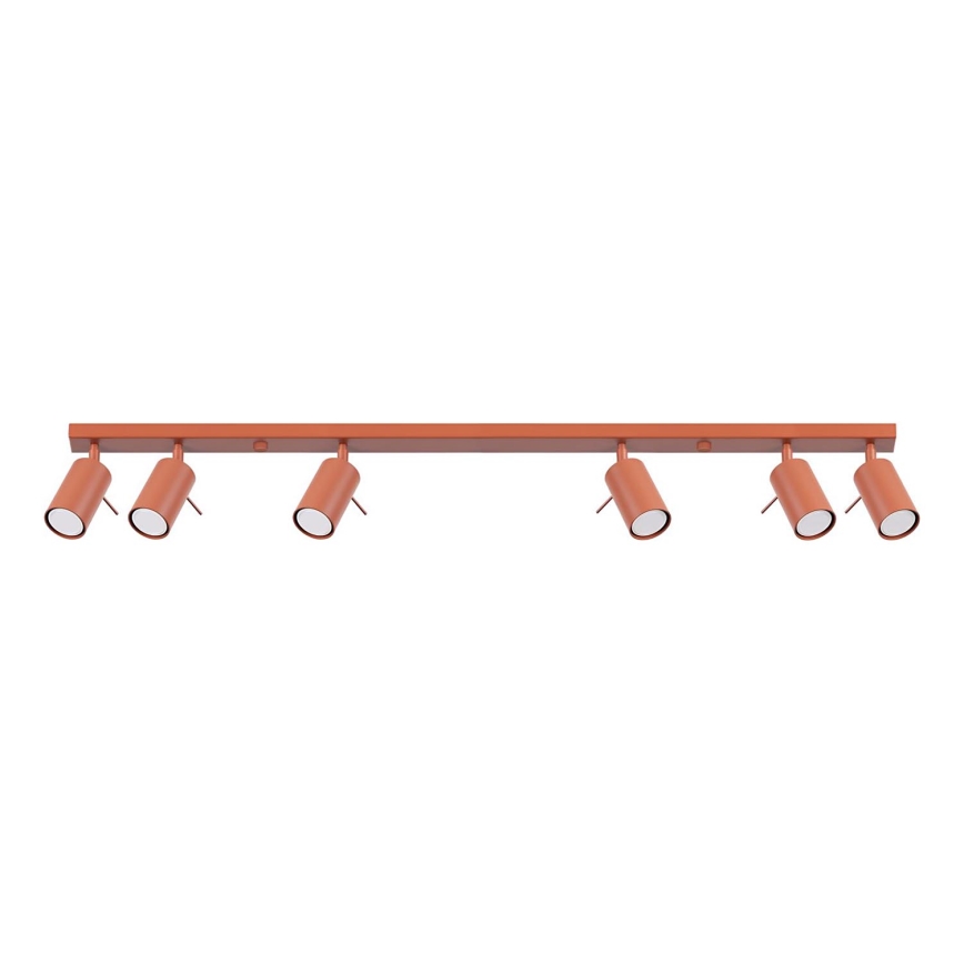 Strahler RING 6xGU10/10W/230V rot