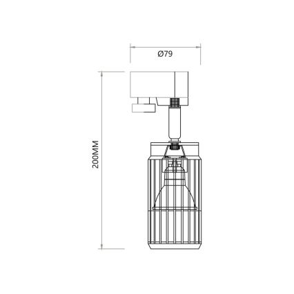 Strahler VERTICAL für Schienensystem 1xGU10/8W/230V weiß