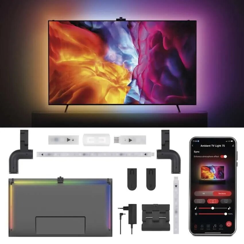 Streifen (LED RGBIC) für TV-Gerät GoSmart LED/24W/230V 75“