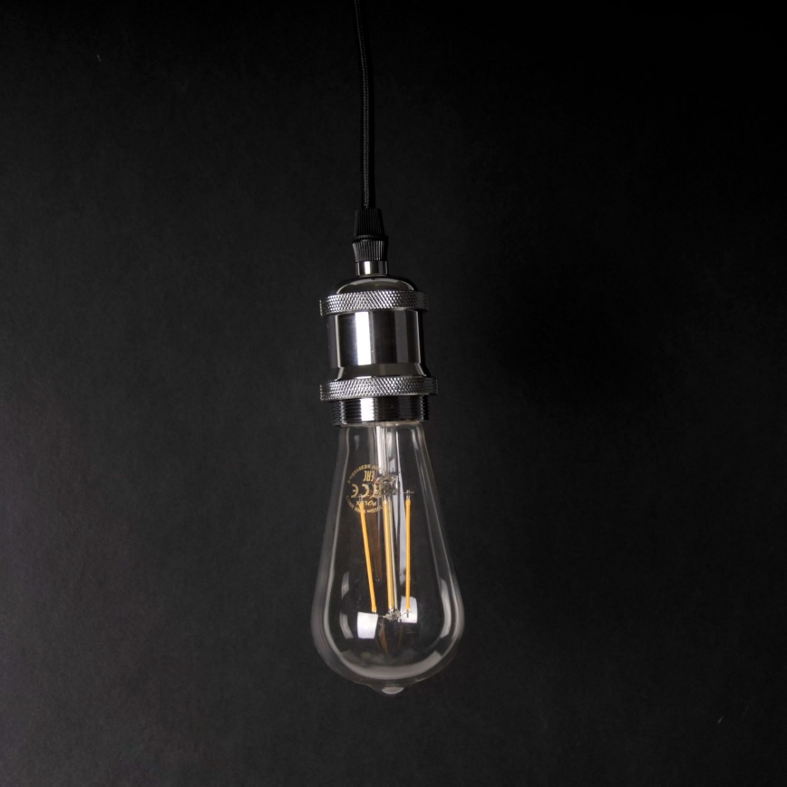 Stromkabel 1xE27/20W/230V glänzendes Chrom